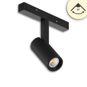 Track48 track light black, 7W, 30°, UGR<19, 48V DC, 3000K, CRI90, DALI dimmable