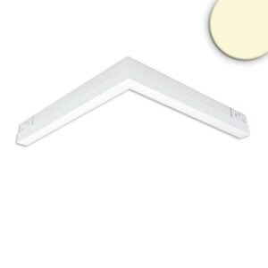 Track48 corner light horizontal white, 20W, 120°, 48V DC, 3000K, CRI90, prismatic, Line+ DALI dim