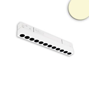 „Track48“ GRID šviestuvas, 22 cm, baltas, 12 W, 36°, UGR < 19, 48 V DC, 3000 K, CRI90, DALI dimeriuojamas