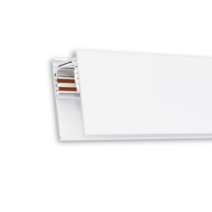 Track48 surface mounted rail, white, 200cm, 4-pole, incl. end caps and protective cover