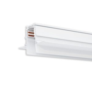 Track48 gipso kartono bėgelis, baltas, 200 cm, 4 polių, su galiniais dangteliais ir apsauginiu dangteliu