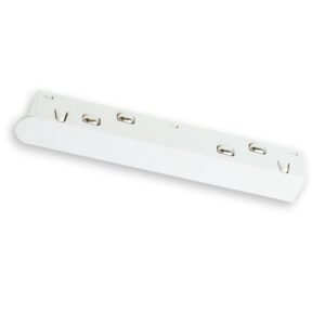 Track48 linijinė jungtis mini, standi, su srovės perdavimu, balta, maks. 6 A, 4 polių